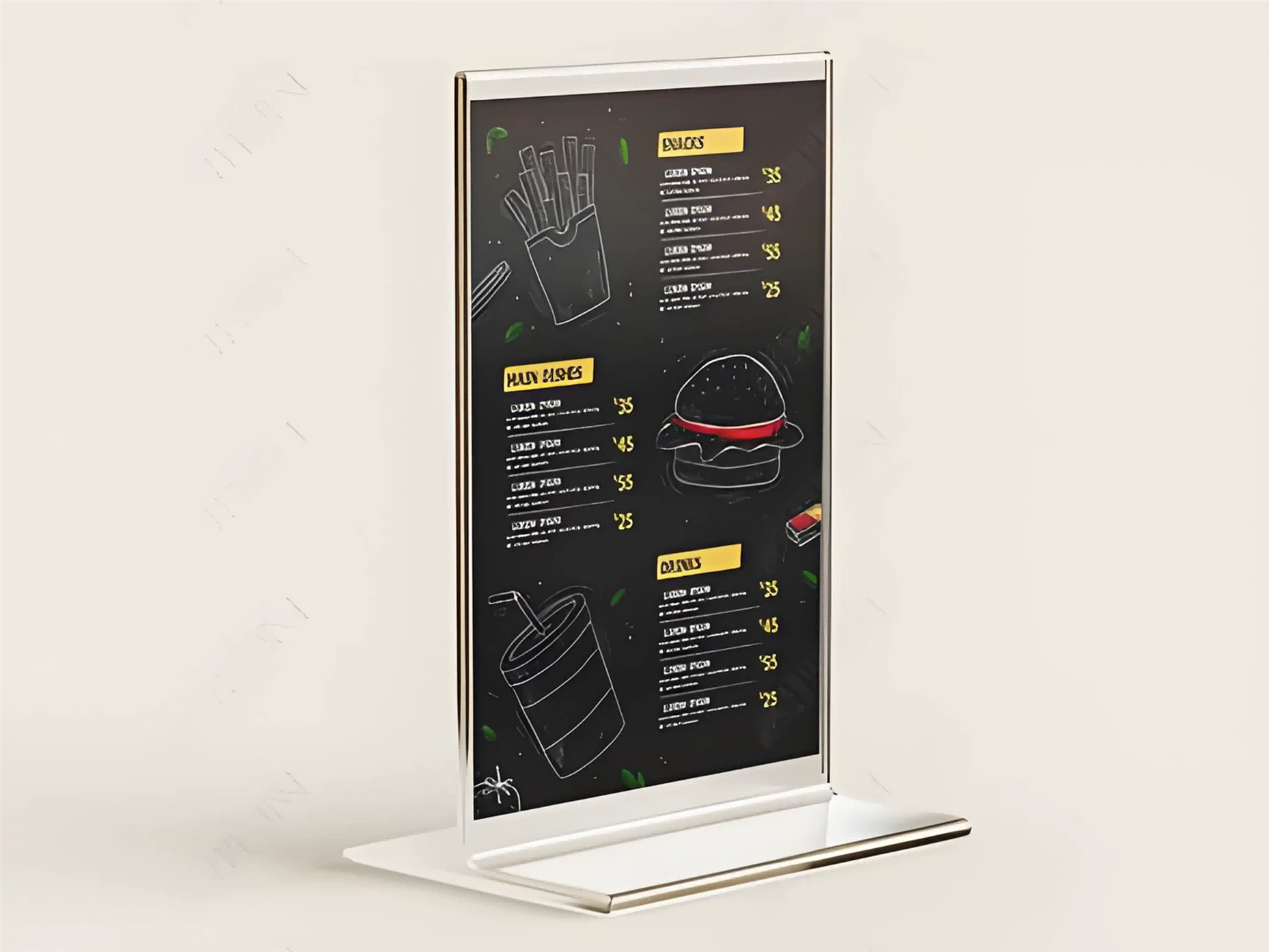 Premium Holders Acrylic Menu Premium Holders Acrylic Menu