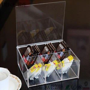 กล่องใส่เครื่องดื่มคริลิคคุณภาพดีกล่องชากล่องกาแฟ 6 ชิ้น