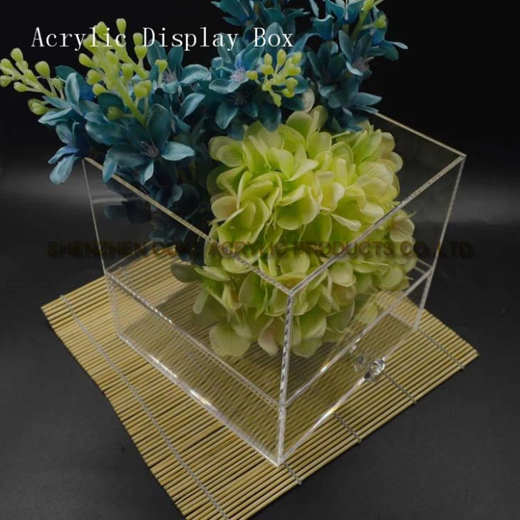 Simple Design Small Perspex Boxes Plexiglass Container Acrylic Display Case For Sale