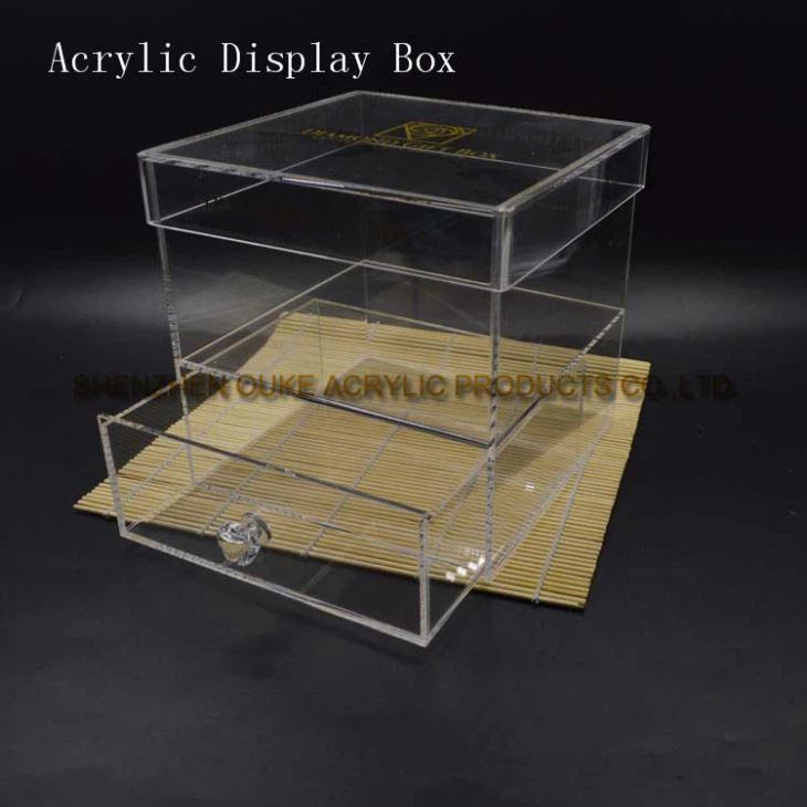 Simple Design Small Perspex Boxes Plexiglass Container Acrylic Display Case For Sale