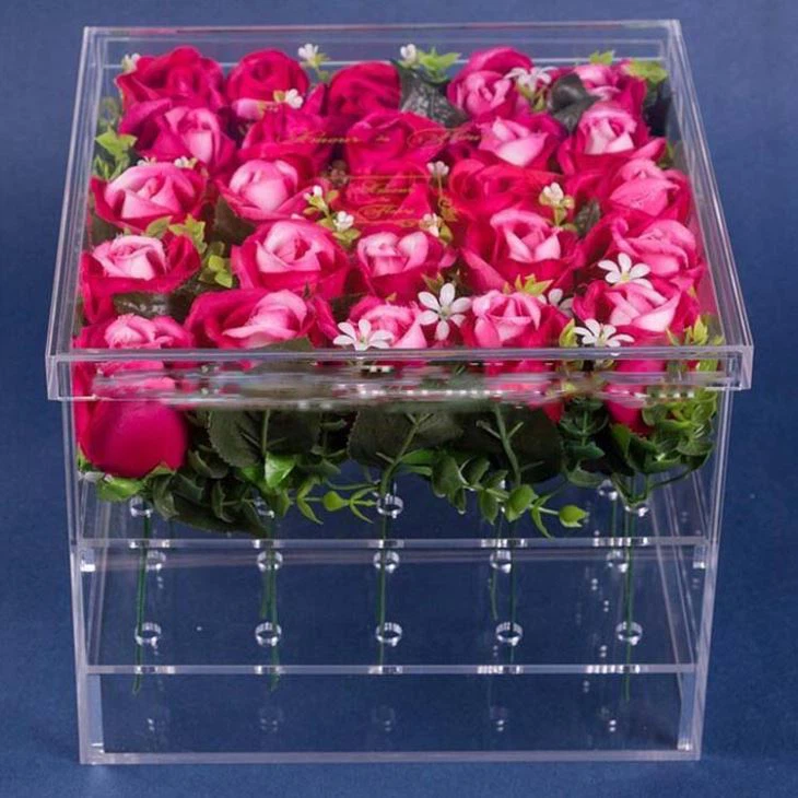 Beautify Exquisite Custom Acrylic Display Plastic Box Acrylic Flower Box