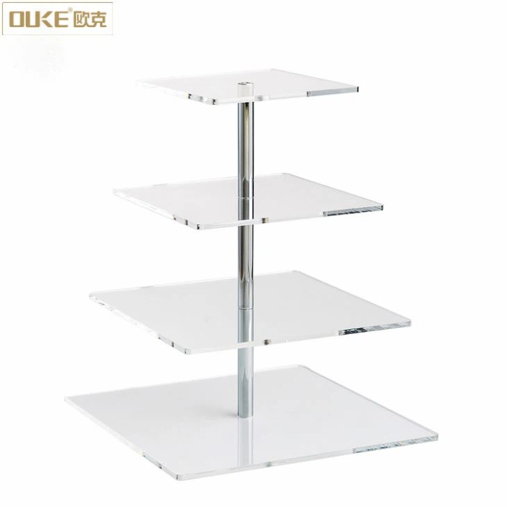 Wholesale Cheap 4 Tiers Acrylic Cake Stand